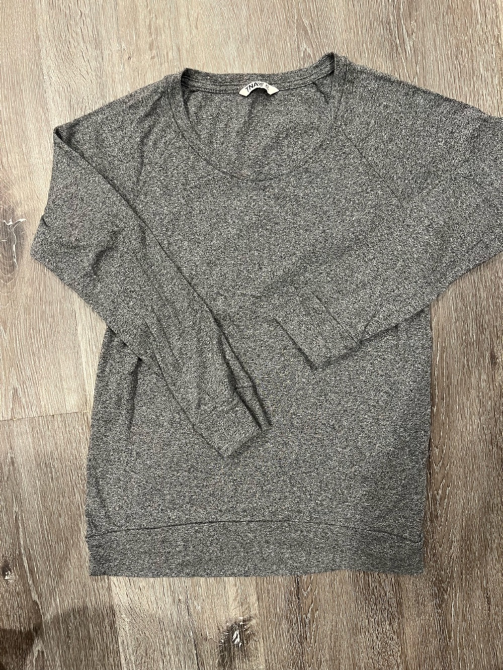 TNA Heather Gray Knit Crewneck Top